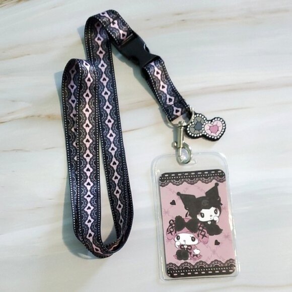 ✨2/$20 - Sanrio My Melody and Kuromi ID Lanyard - Picture 1 of 1